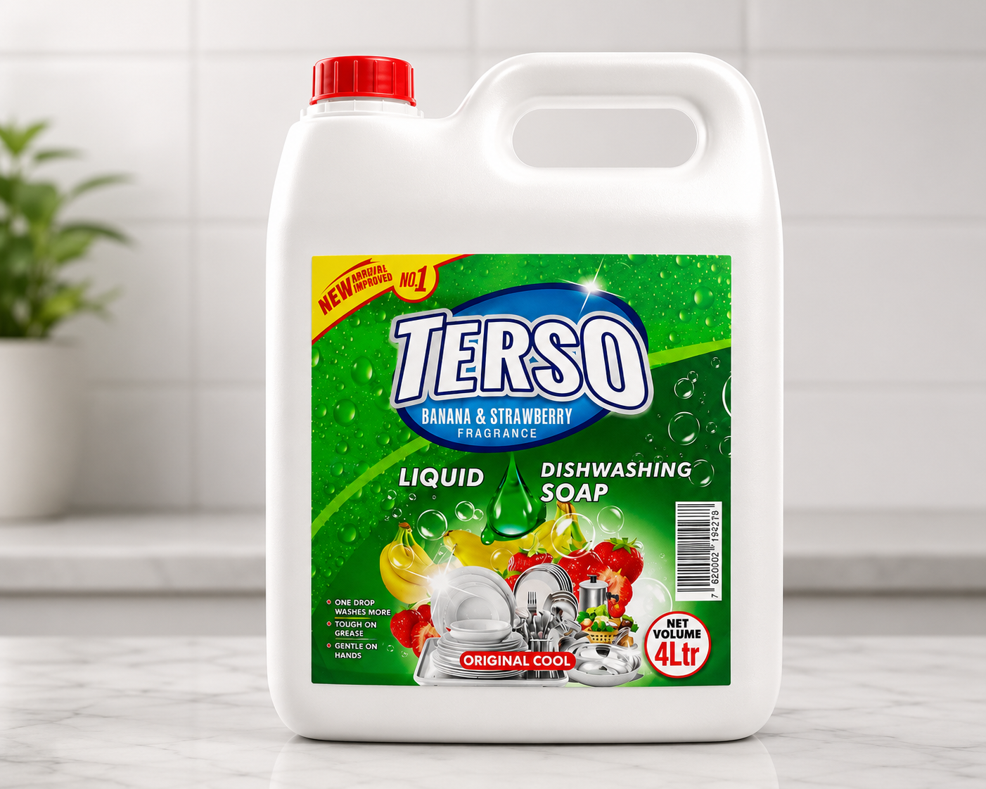 Terso Banana & Strawberry Dishwashing Soap (4L)
